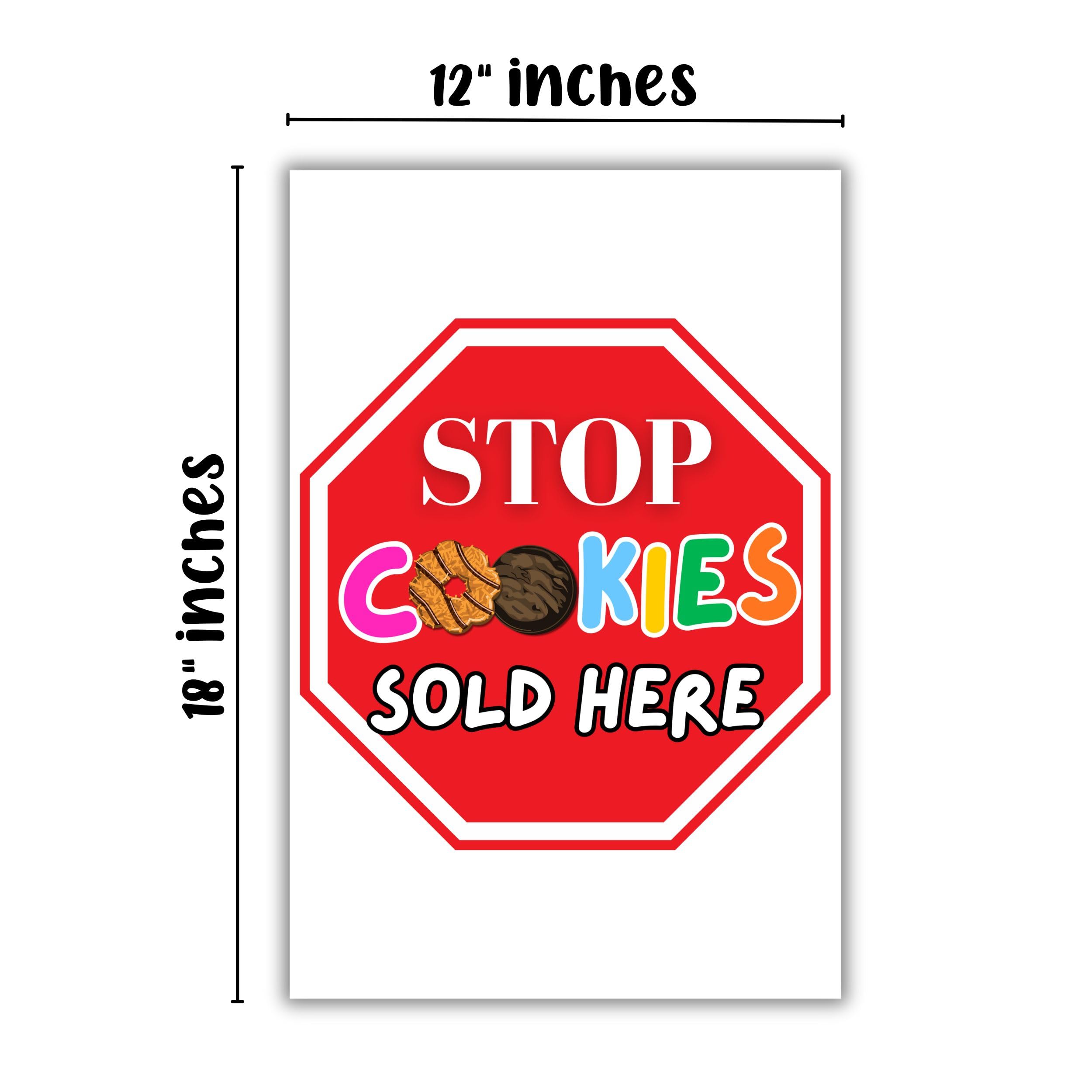 Amazon.com : Stop Caution Scout Cookies Sold Here | 2 Pack, 12x18